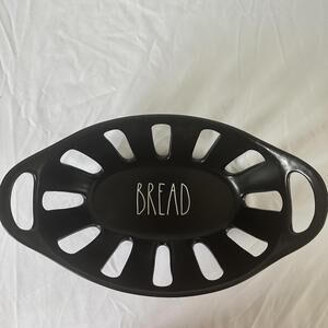 Rae Dunn Black Bread Bowl - Artisan Collection - Very Good Condition